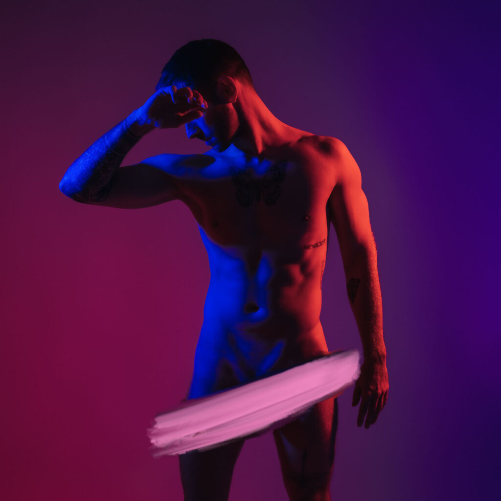 Color shoot, intime male,