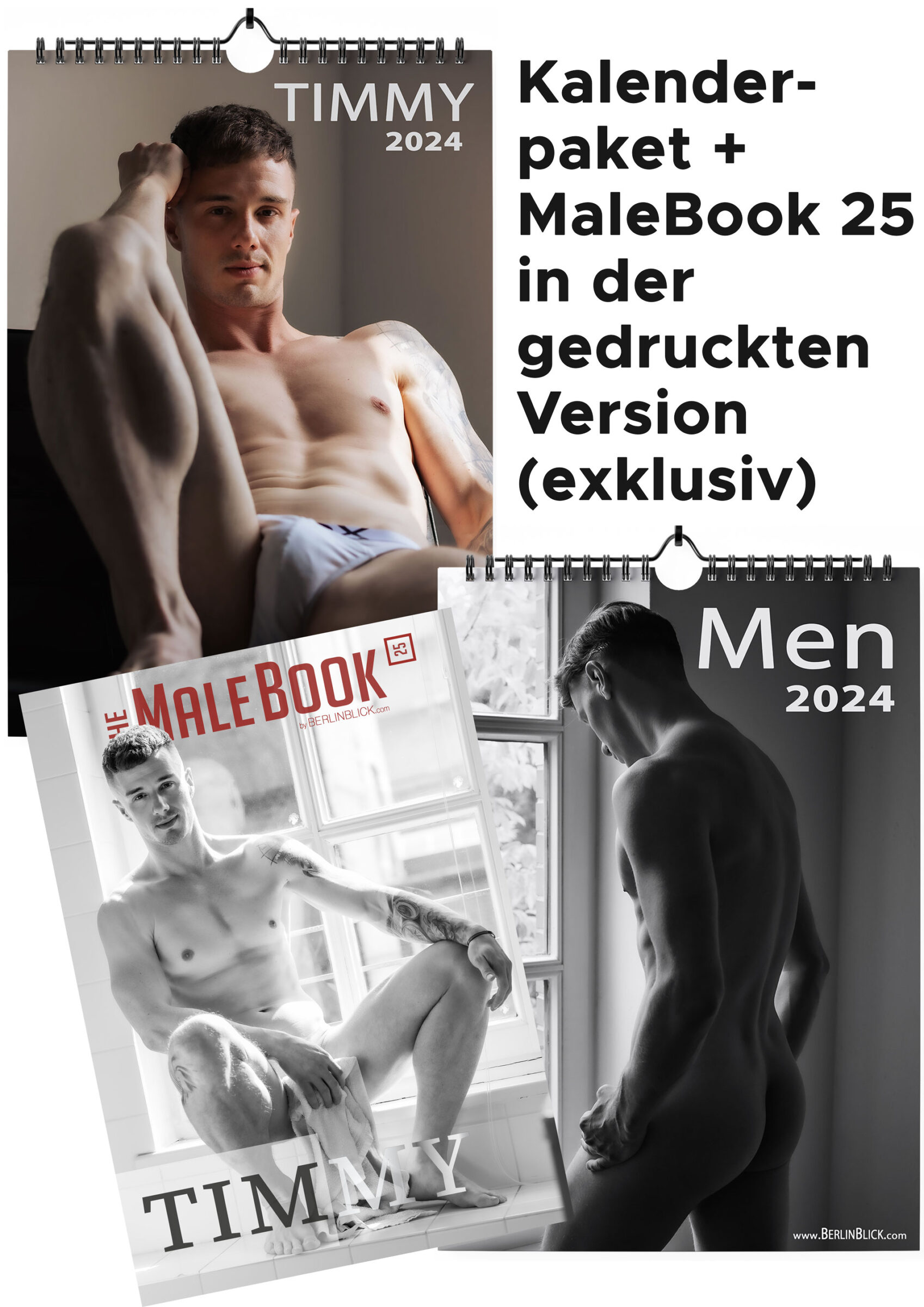 Kalender-Paket: SKIN-Men 2024 und TIMMY von BerlinBlick-Fotografie Plus MaleBook